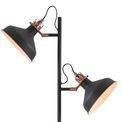 Bronx Floor Lamp, 2 x E27, Graphite/Copper/White additional 6
