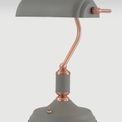 Bronx Table Lamp 1 Light, Sand Grey/Copper with Toggle Switch additional 2