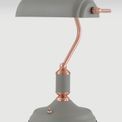 Bronx Table Lamp 1 Light, Sand Grey/Copper with Toggle Switch additional 1