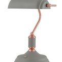 Bronx Table Lamp 1 Light, Sand Grey/Copper with Toggle Switch additional 3