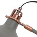Bronx Adjustable Table Lamp, 1 x E27, Sand Grey/Copper/White additional 8
