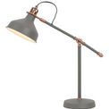 Bronx Adjustable Table Lamp, 1 x E27, Sand Grey/Copper/White additional 3