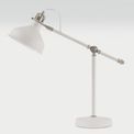 Bronx Adjustable Table Lamp, 1 x E27, Sand White/Satin Nickel/White additional 2