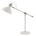 Bronx Adjustable Table Lamp, 1 x E27, Sand White/Satin Nickel/White additional 4
