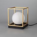 Honesty Table Lamp, 1 Light E14, Matt Black/Painted Gold additional 2