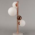 Rylee Table Lamp, 3 x G9, Antique Copper/Opal &amp; Copper Glass additional 2