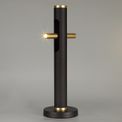 Aoife Table Lamp, 2 x 2W LED, 3000K, 560lm, Sand Black/Gold, additional 1