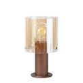 Brita Table Lamp, 1 Light Table Lamp E27, Mocha/Amber Glass additional 4