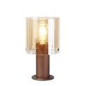 Brita Table Lamp, 1 Light Table Lamp E27, Mocha/Amber Glass additional 3