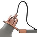 Bronx Adjustable Wall Lamp Switched, 1 x E27, Sand Grey/Copper/White additional 6