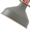 Bronx Adjustable Wall Lamp Switched, 1 x E27, Sand Grey/Copper/White additional 7