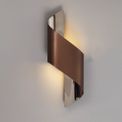 Kiara Wall Lamp Small, 1 x 8W LED, 3000K, 640lm, Satin Brown/Polished Chrome, additional 1