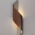 Kiara Wall Lamp Large, 1 x 8W LED, 3000K, 640lm, Satin Brown/Polished Chrome, additional 1