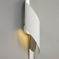 Kiara Wall Lamp Large, 1 x 8W LED, 3000K, 640lm, White/Polished Chrome, additional 1