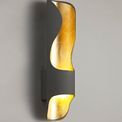 Sara Wall Lamp, 1 x 8W LED, 3000K, 640lm, Anthracite/Gold Leaf, additional 1