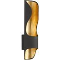 Sara Wall Lamp, 1 x 8W LED, 3000K, 640lm, Anthracite/Gold Leaf, additional 4