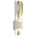 Sara Wall Lamp, 1 x 8W LED, 3000K, 640lm, White/Silver Leaf, additional 3