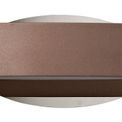 Brenlee Wall Lamp, 1 x 6W LED, 3000K, 480lm, Satin Brown/Polished Chrome, additional 7