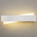 Carys Wall Lamp, 1 x 8W LED, 3000K, 640lm, Brushed Aluminium/Frosted White, additional 1