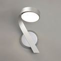 Clara Wall Lamp Left Switched, 1 x 10W LED, 3000K, 800lm, Silver/Polished Chrome, additional 1