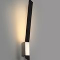Serenity Wall Lamp, 1 x 8W LED, 3000K, 560lm, Sand Black/Satin Nickel, additional 1