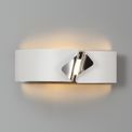 Aven Wall Lamp, 1 x 10W LED, 3000K, 700lm, Sand White/Polished Chrome, additional 1