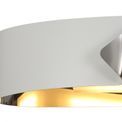 Aven Wall Lamp, 1 x 10W LED, 3000K, 700lm, Sand White/Polished Chrome, additional 11