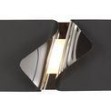 Aven Wall Lamp, 1 x 10W LED, 3000K, 700lm, Sand Anthracite/Polished Chrome, additional 8