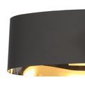 Aven Wall Lamp, 1 x 10W LED, 3000K, 700lm, Sand Anthracite/Polished Chrome, additional 9