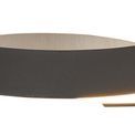 Clarisa Wall Lamp, 1 x 6W LED, 3000K, 420lm, Sand Anthracite/Satin Nickel, additional 6