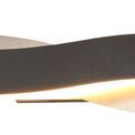 Clarisa Wall Lamp, 1 x 6W LED, 3000K, 420lm, Sand Anthracite/Satin Nickel, additional 7