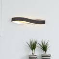 Clarisa Wall Lamp, 1 x 6W LED, 3000K, 420lm, Sand Anthracite/Satin Nickel, additional 8