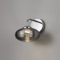 Rachel Wall Lamp Switched, 1 x 8W LED, 4000K, Smoked/Polished Chrome, additional 1