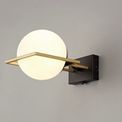 Honesty Wall Lamp Switched, 1 Light E14, Matt Black/Polished Gold additional 1