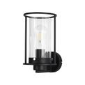Reneta Wall Light, 1 Light E27, Black/Clear Glass additional 4