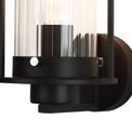 Reneta Wall Light, 1 Light E27, Black/Clear Glass additional 7