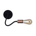 Grace Flexible Switched Wall Lamp, 1 Light E27, Satin Black/Brushed Copper additional 9