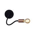 Grace Flexible Switched Wall Lamp, 1 Light E27, Satin Black/Brushed Copper additional 10