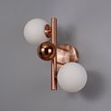 Rylee Wall Lamp, 2 x G9, Antique Copper/Opal &amp; Copper Glass additional 2