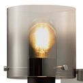 Brita Single Switched Wall Lamp, 1 Light, E27, Black/Smoke Fade Glass additional 5