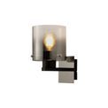 Brita Single Switched Wall Lamp, 1 Light, E27, Black/Smoke Fade Glass additional 3