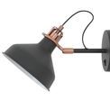 Bronx Adjustable Wall Lamp Switched, 1 x E27, Graphite/Copper/White additional 4