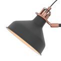 Bronx Adjustable Wall Lamp Switched, 1 x E27, Graphite/Copper/White additional 6