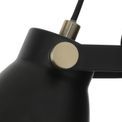 Beah Adjustable Switched Wall Lamp, 1 x E27, Matt Black/Antique Brass/Khaki additional 6