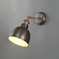 Cornelia Adjustable Wall Lamp, 1 x E27, Antique Silver/Copper/White additional 1