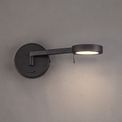 Blyss Switched Adjustable Wall Lamp / Reader, 1 x 8W LED, 3000K, Sand Black, additional 1