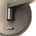 Blyss Satin Nickel Switched Adjustable Wall Lamp / Reader (1 x 8W LED, 3000K) additional 5