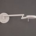 Blyss Switched Adjustable Swing Arm Wall Lamp / Reader, 1 x 8W LED, 3000K, Sand White, additional 2