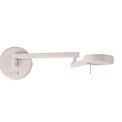 Blyss Switched Adjustable Swing Arm Wall Lamp / Reader, 1 x 8W LED, 3000K, Sand White, additional 8