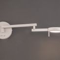 Blyss Switched Adjustable Swing Arm Wall Lamp / Reader, 1 x 8W LED, 3000K, Sand White, additional 1